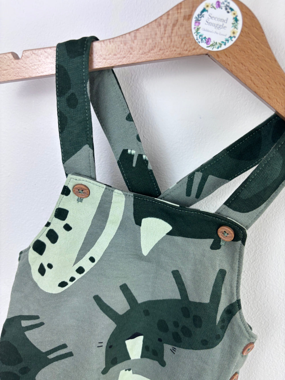 Next Animal Print Dungarees Up to 3 Months-Dungarees-Second Snuggle Preloved