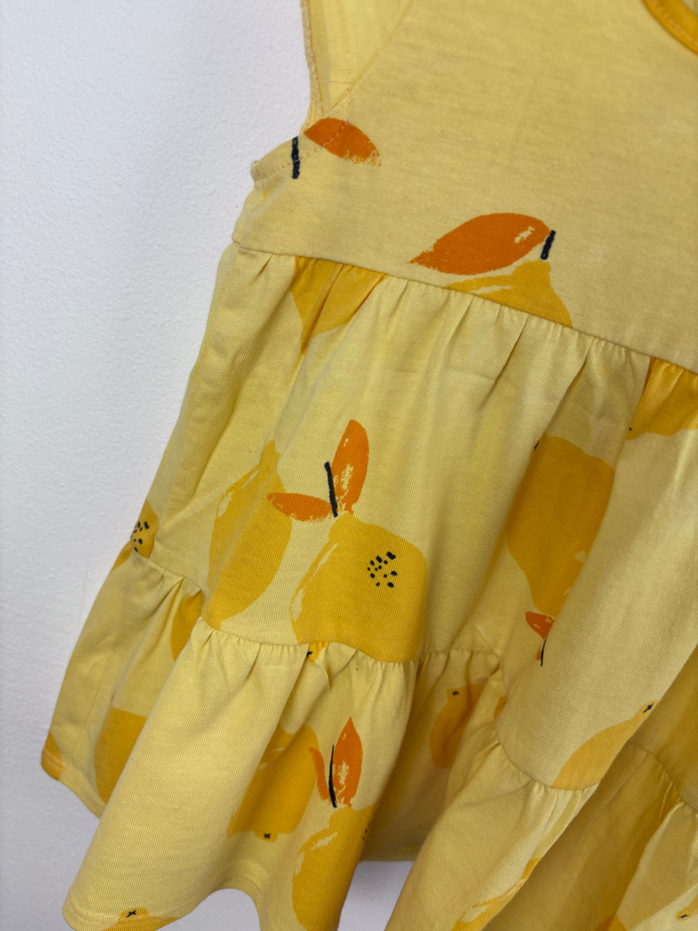 Next Lemon Print Dress 6-9 Months-Dresses-Second Snuggle Preloved