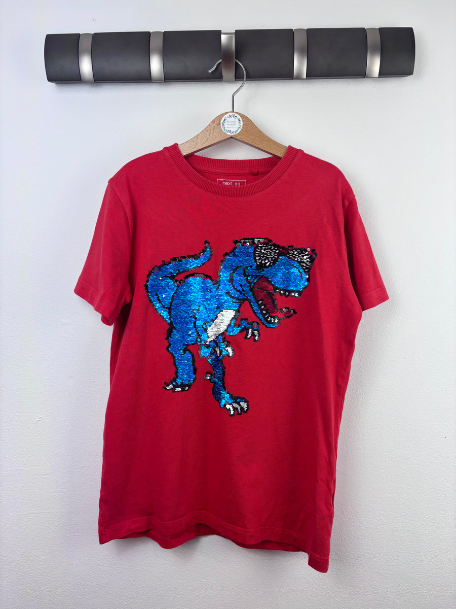 Next Sequin Dinosaur T Shirt 9 Years-Tops-Second Snuggle Preloved