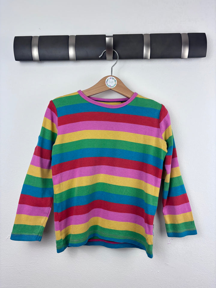 Frugi Rainbow Stripe Top 5-6 Years-Tops-Second Snuggle Preloved