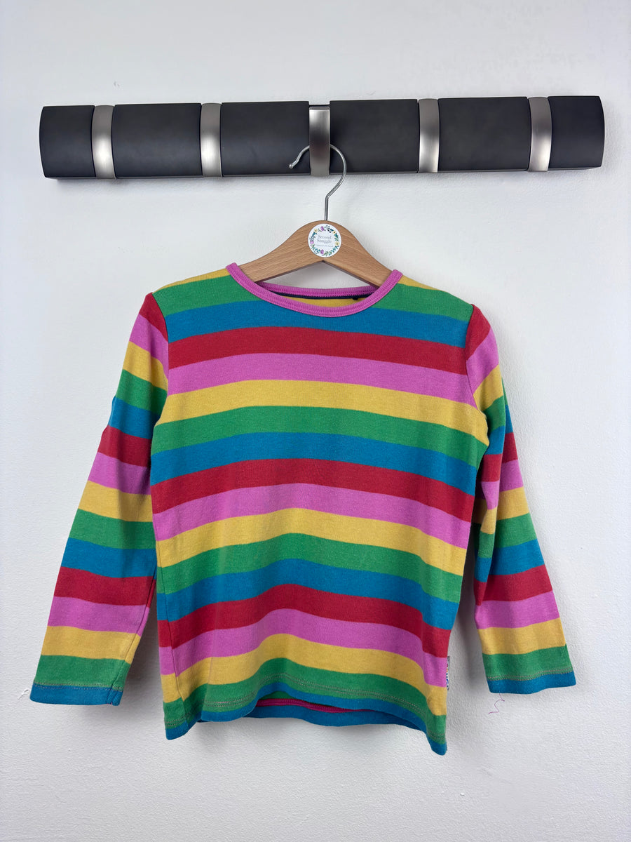 Frugi Rainbow Stripe Top 5-6 Years-Tops-Second Snuggle Preloved