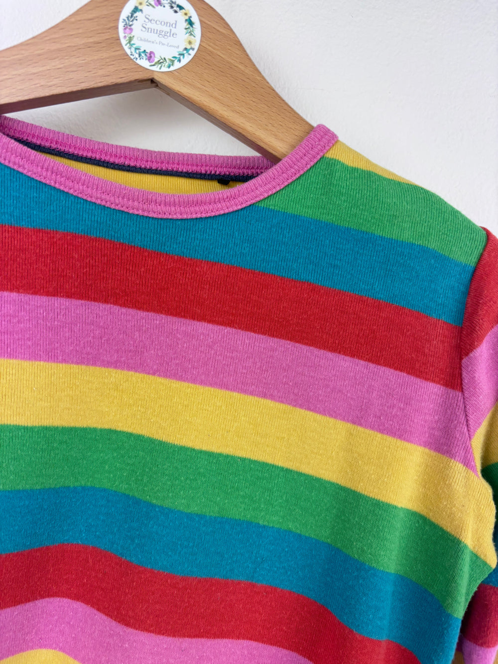 Frugi Rainbow Stripe Top 5-6 Years-Tops-Second Snuggle Preloved
