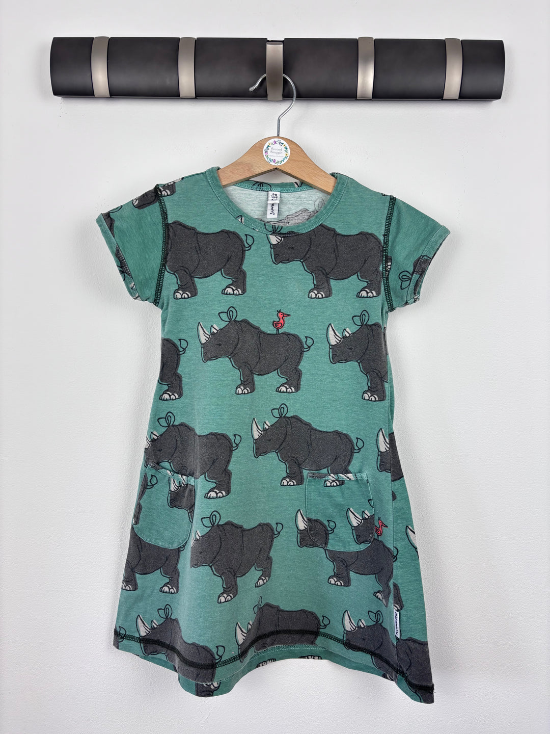 Maxomorra Rhino Dress 98/104 (3-4 Years)-Dresses-Second Snuggle Preloved