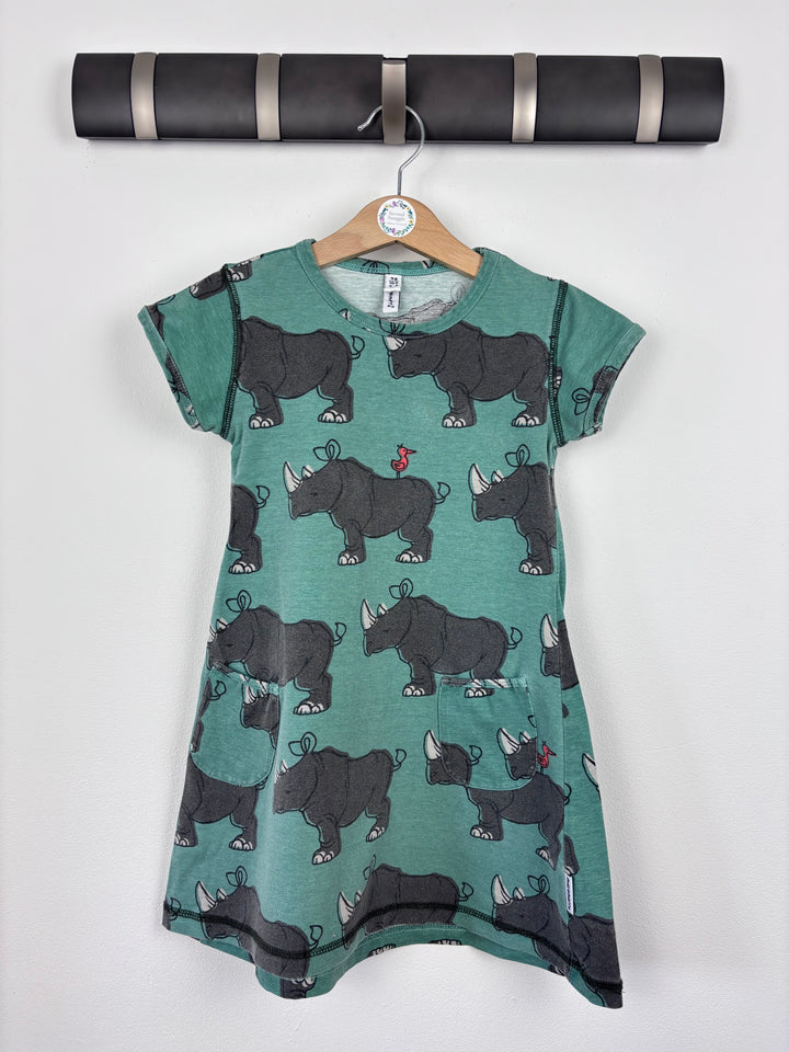 Maxomorra Rhino Dress 98/104 (3-4 Years)-Dresses-Second Snuggle Preloved