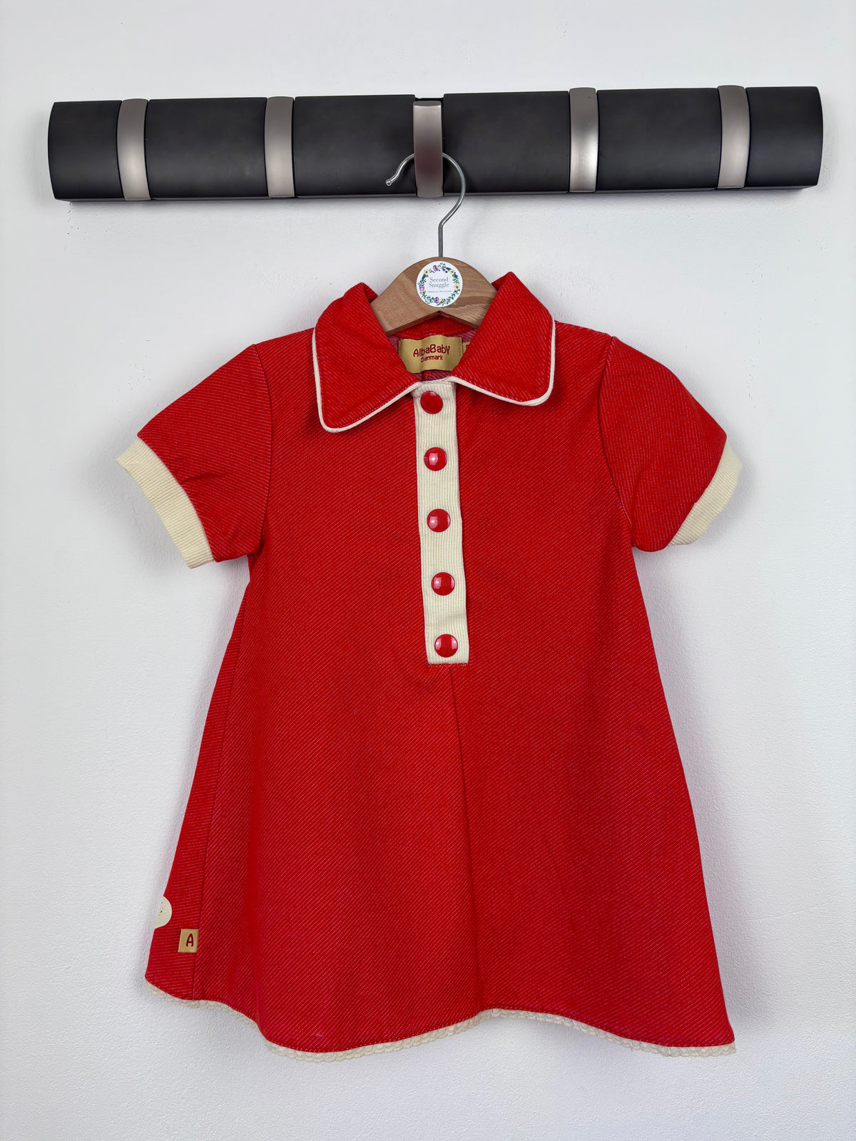 Alba Baby Red Dress 92 (18-24 Months)-Dresses-Second Snuggle Preloved