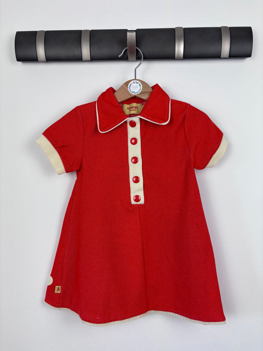 Alba Baby Red Dress 92 (18-24 Months)-Dresses-Second Snuggle Preloved