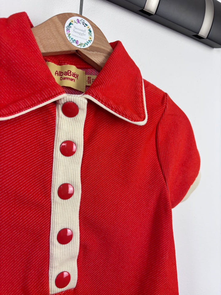 Alba Baby Red Dress 92 (18-24 Months)-Dresses-Second Snuggle Preloved