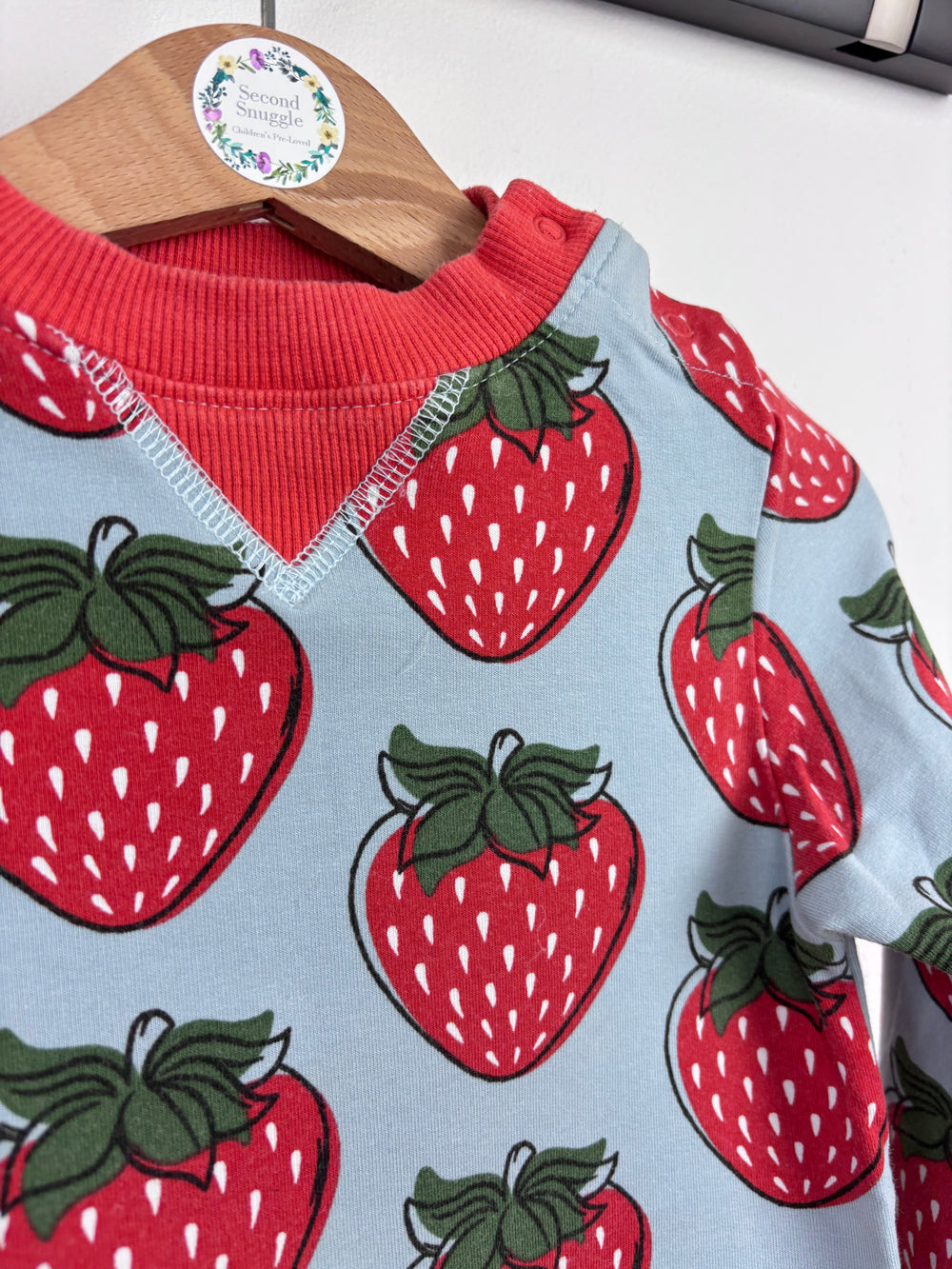 Maxomorra Strawberry Jumper 86/92 (18-24 Months)-Jumpers-Second Snuggle Preloved