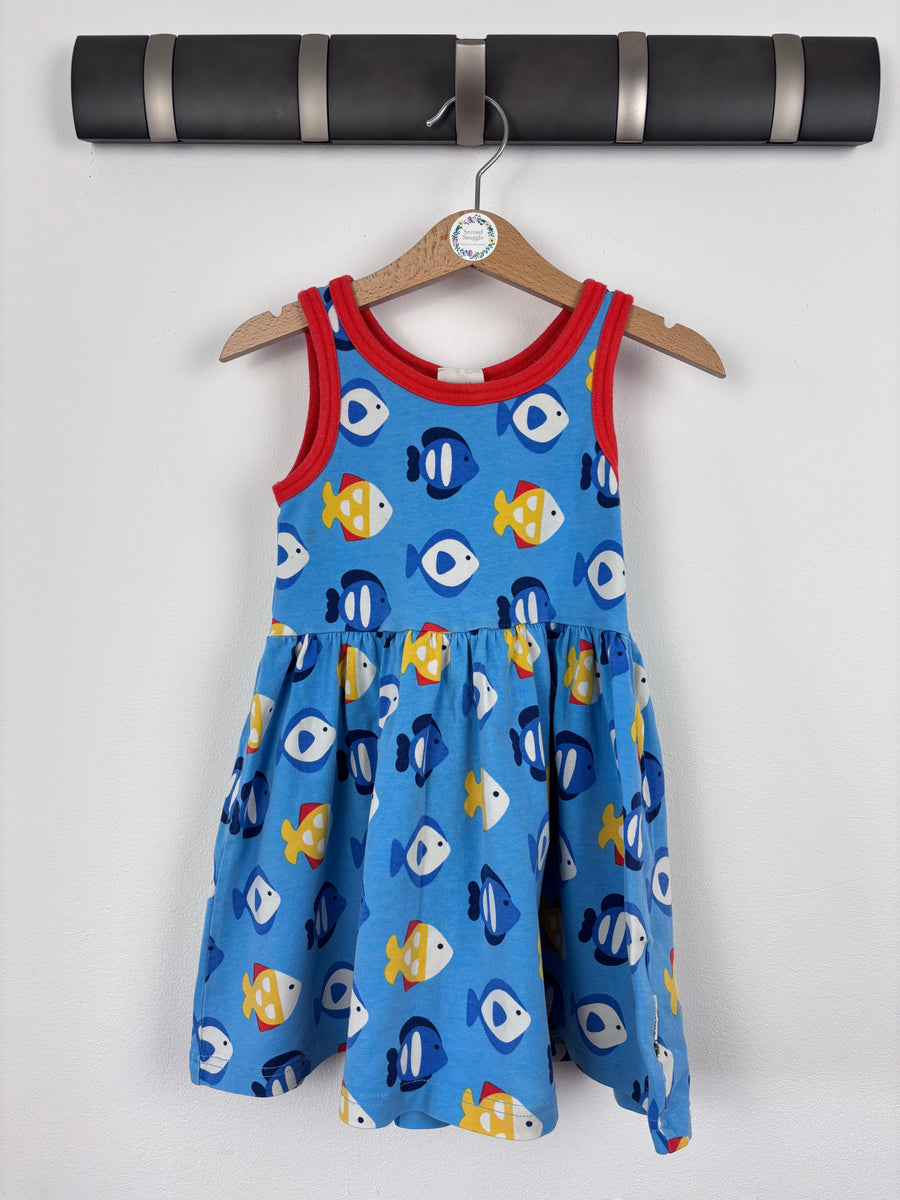 Maxomorra Fish Dress 86/92 (18-24 Months)-Dresses-Second Snuggle Preloved