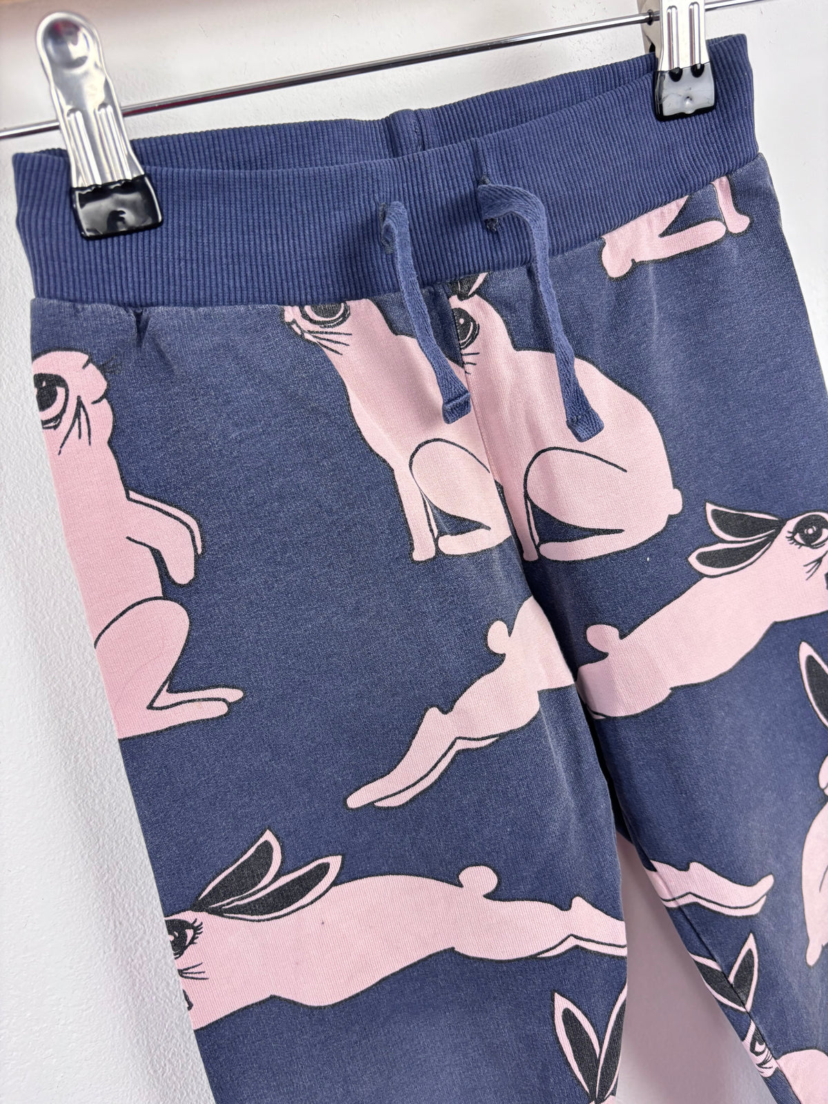 Mini Rodini Navy Rabbits Joggers 92/98 (2-3 Years)-Trousers-Second Snuggle Preloved