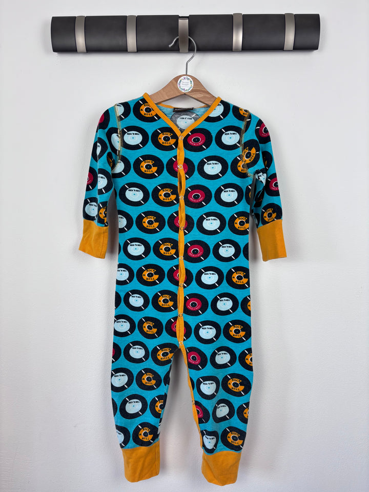 Maxomorra LP Records Romper 86/92 (18-24 Months)-Rompers-Second Snuggle Preloved