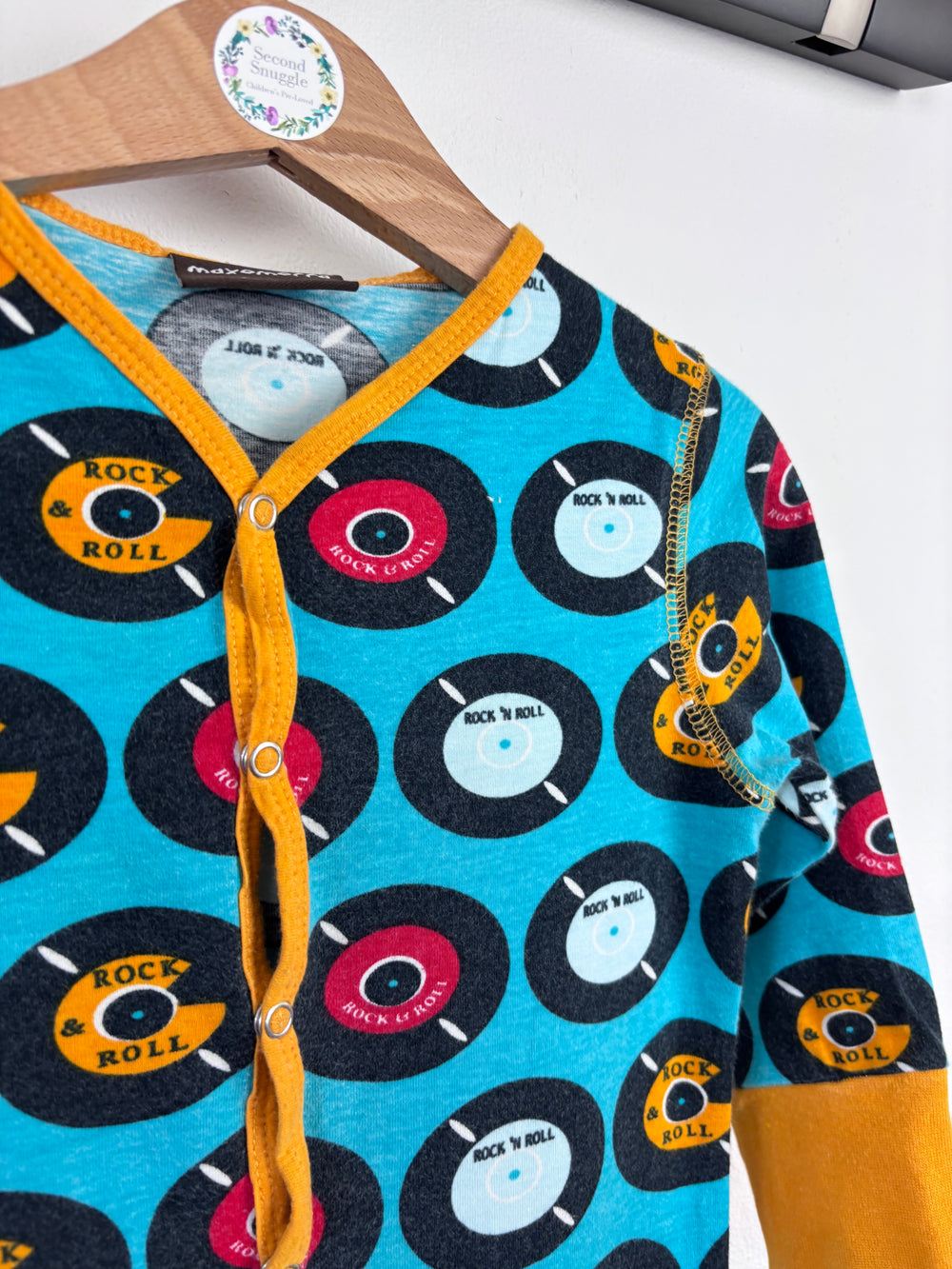 Maxomorra LP Records Romper 86/92 (18-24 Months)-Rompers-Second Snuggle Preloved