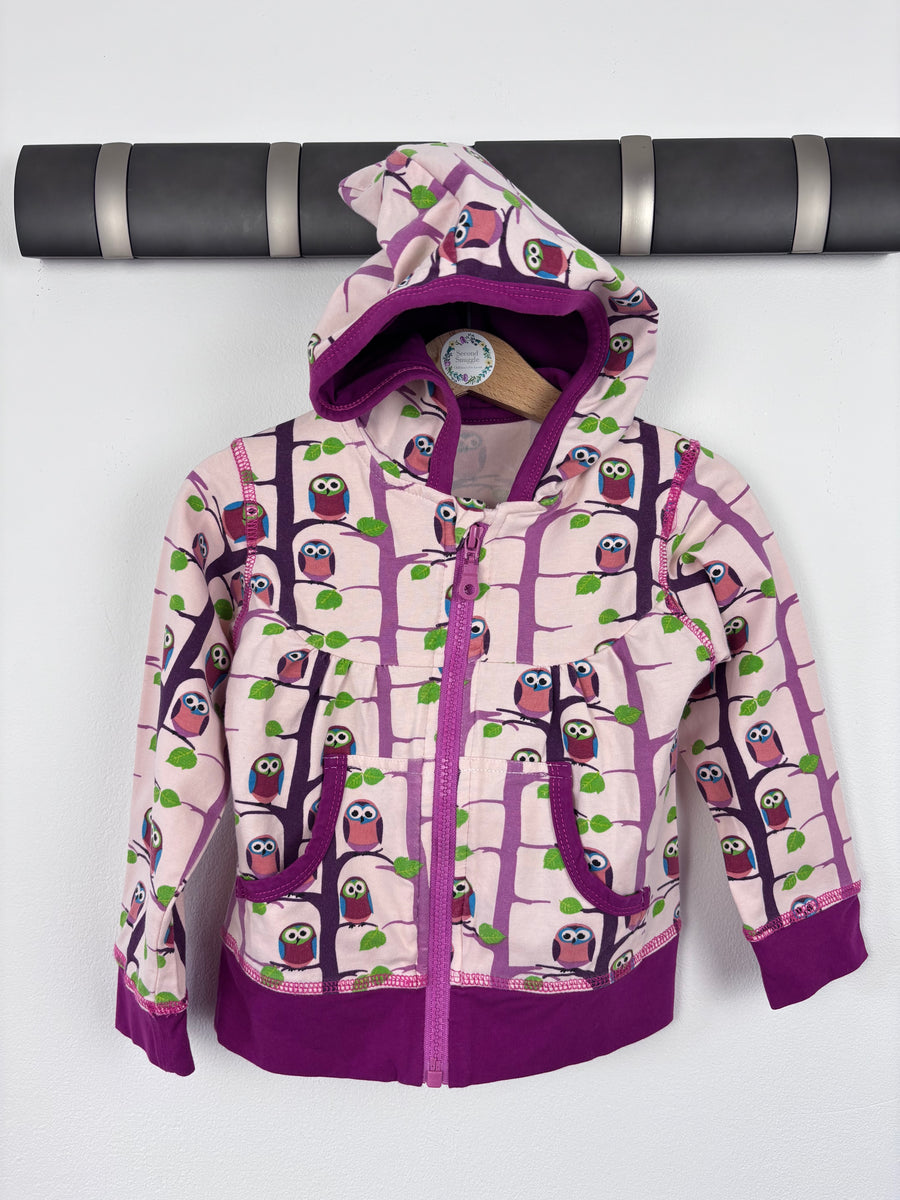 Snoozy Owls Zip Hoodie 1-2 Years-Hoodies-Second Snuggle Preloved