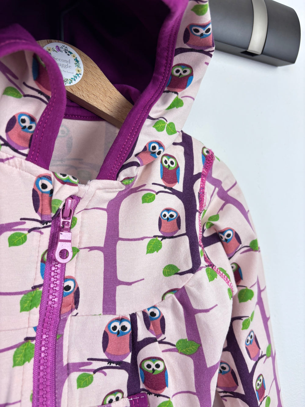 Snoozy Owls Zip Hoodie 1-2 Years-Hoodies-Second Snuggle Preloved