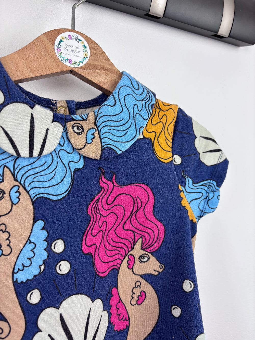 Mini Rodini Seahorse Dress 80/86 (12-18 Months)-Dresses-Second Snuggle Preloved