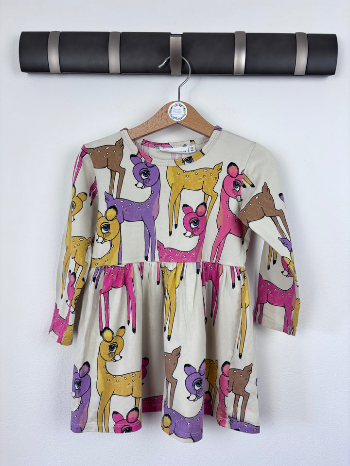Mini Rodini Deer Dress 92/98 (2-3 Years)-Dresses-Second Snuggle Preloved