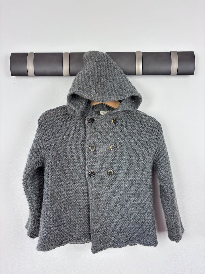 Bebe & Tess Grey Hooded Cardigan 12-18 Months-Cardigans-Second Snuggle Preloved