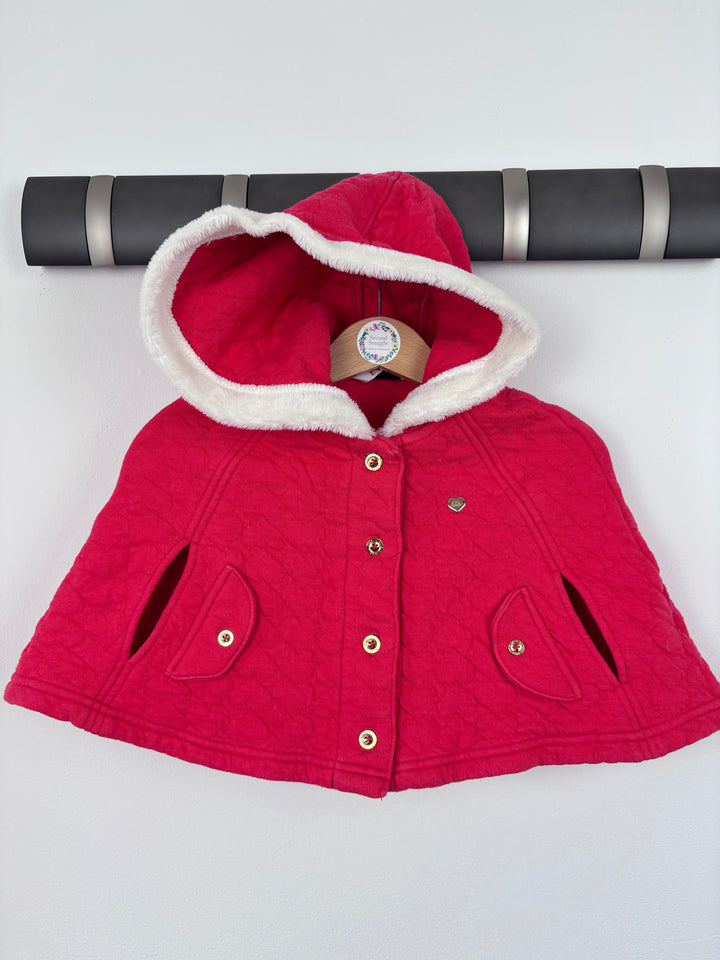 Elle Red Poncho 6-12 Months-Ponchos-Second Snuggle Preloved