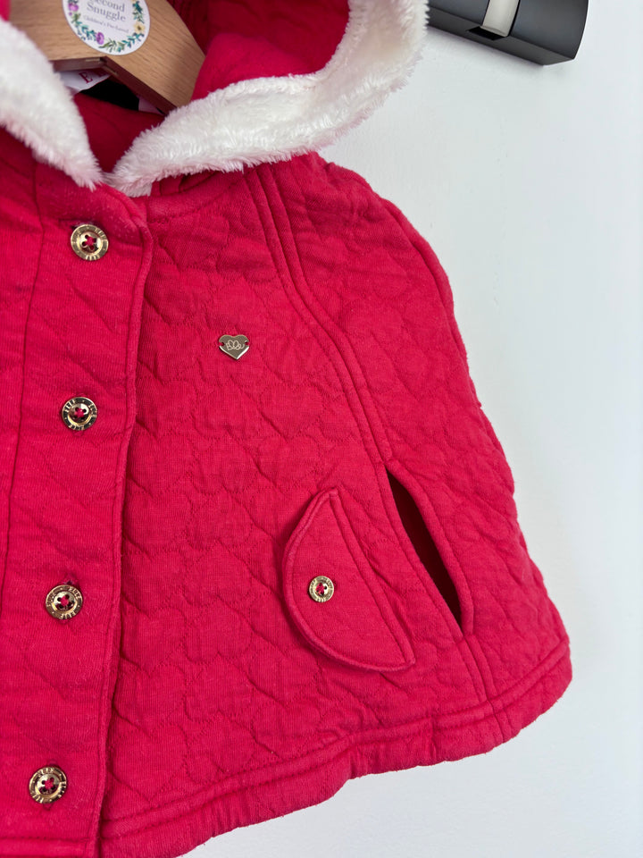 Elle Red Poncho 6-12 Months-Ponchos-Second Snuggle Preloved