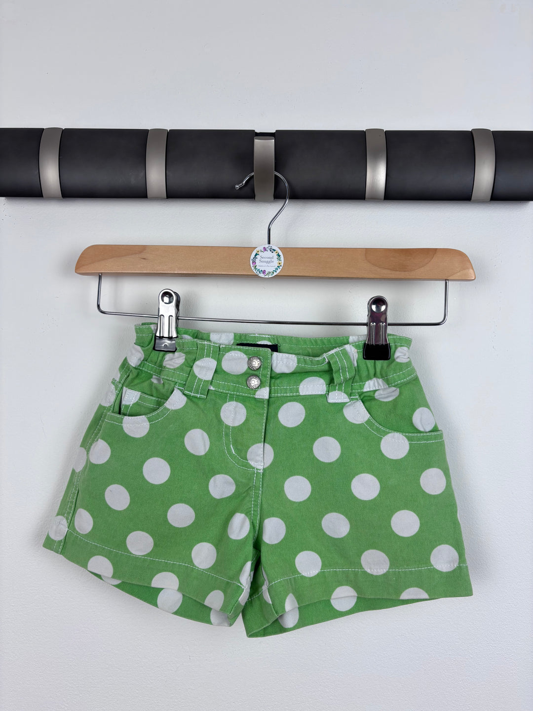 Mini Boden Green Spot Shorts 4-5 Years-Shorts-Second Snuggle Preloved