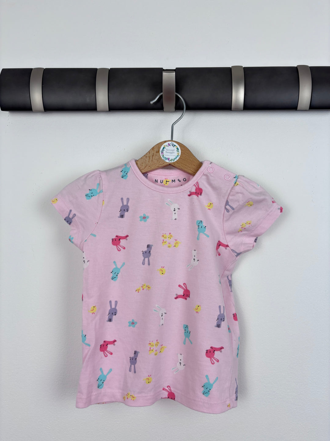 Nutmeg Rabbits T-shirt 9-12 Months-Tops-Second Snuggle Preloved