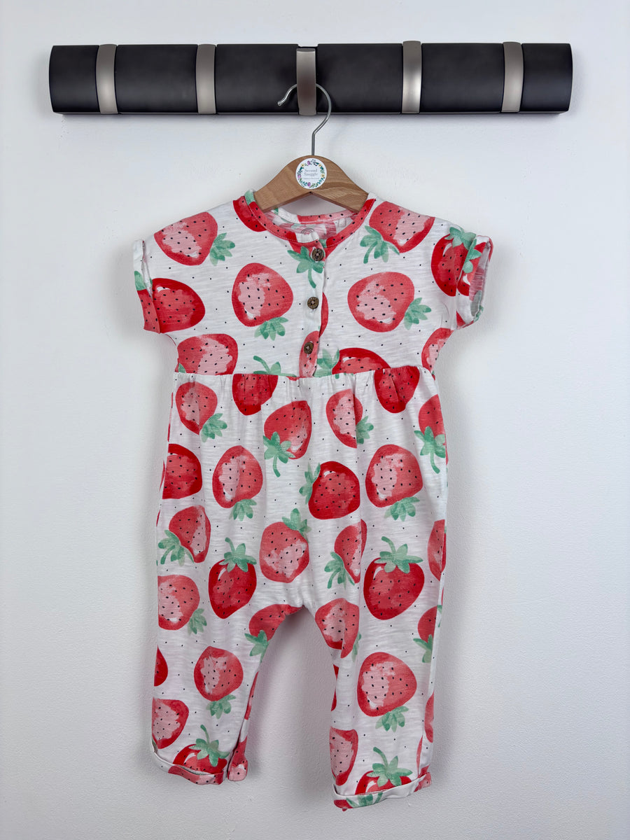 Next Strawberry Romper 9-12 Months-Rompers-Second Snuggle Preloved