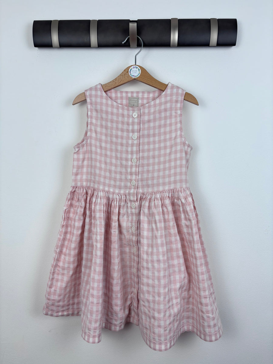 John Lewis Checked Pink Dress 5 Years-Dresses-Second Snuggle Preloved