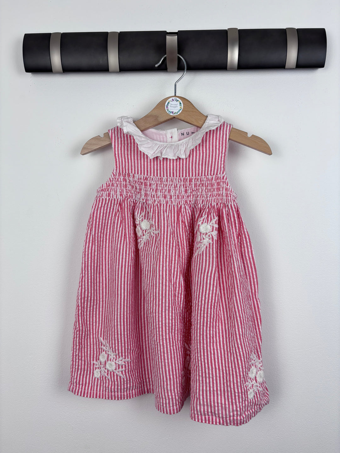 Nutmeg Red Stripe Dress 12-18 Months-Dresses-Second Snuggle Preloved