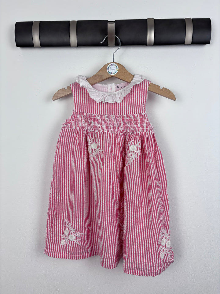 Nutmeg Red Stripe Dress 12-18 Months-Dresses-Second Snuggle Preloved