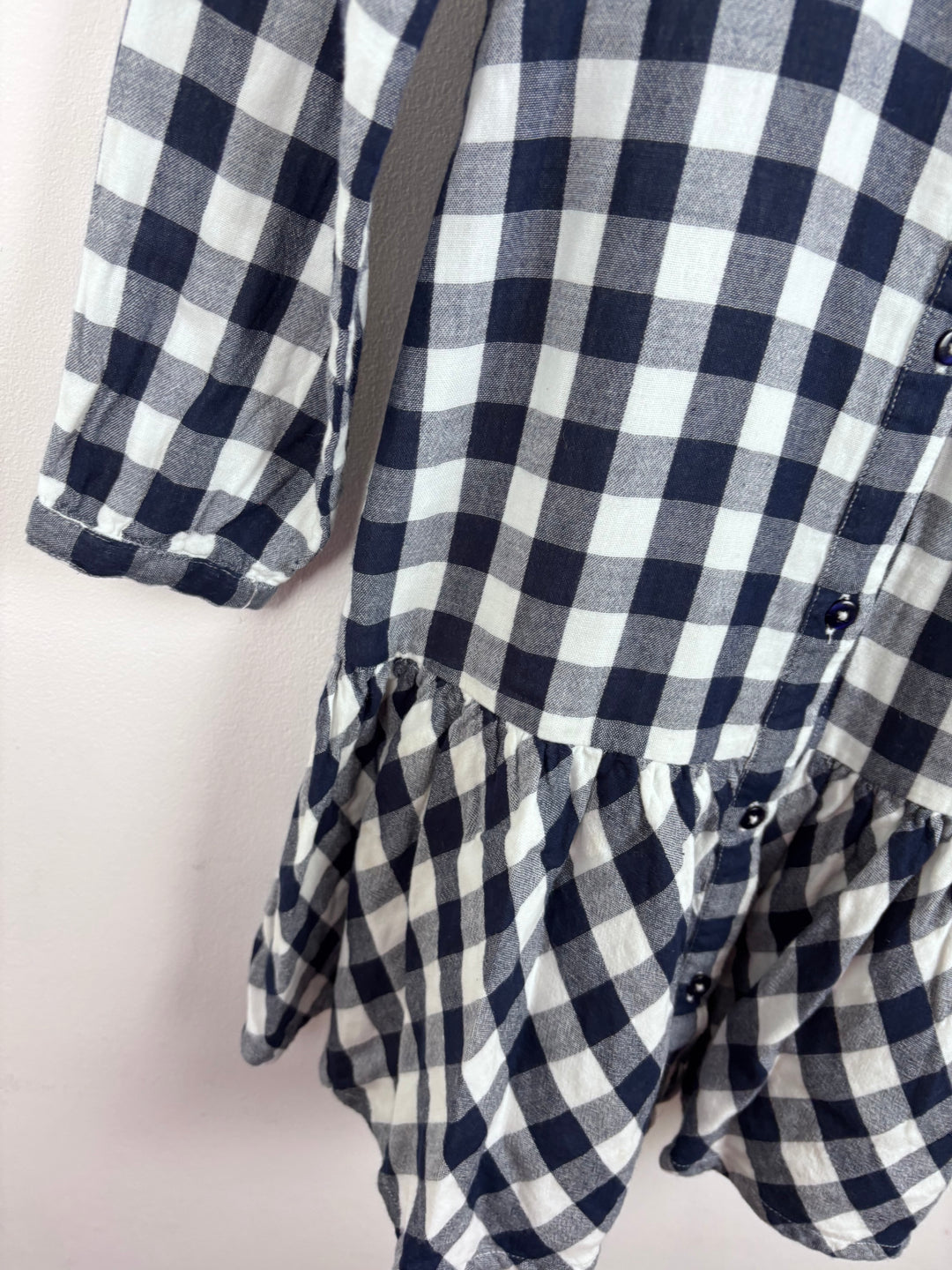 John Lewis Navy Checkered Dress 9 Years-Dresses-Second Snuggle Preloved