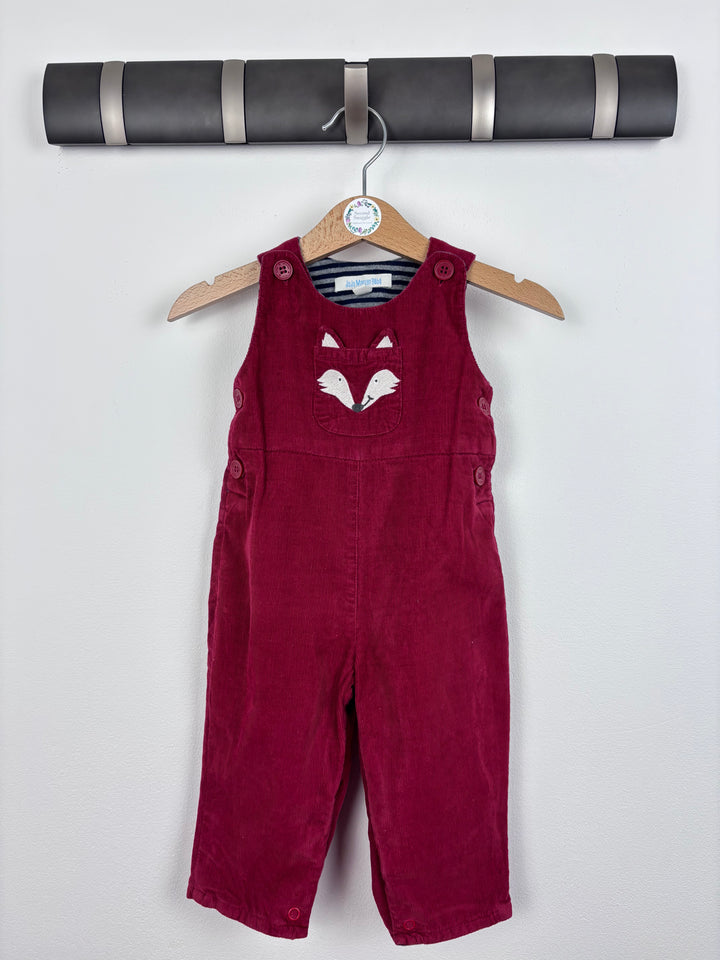JoJo Maman Bebe Fox Dungarees 3-6 Months-Dungarees-Second Snuggle Preloved