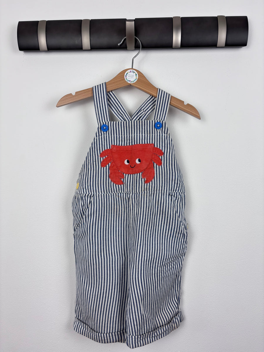 Frugi Stripe Dungarees 18-24 Months-Dungarees-Second Snuggle Preloved