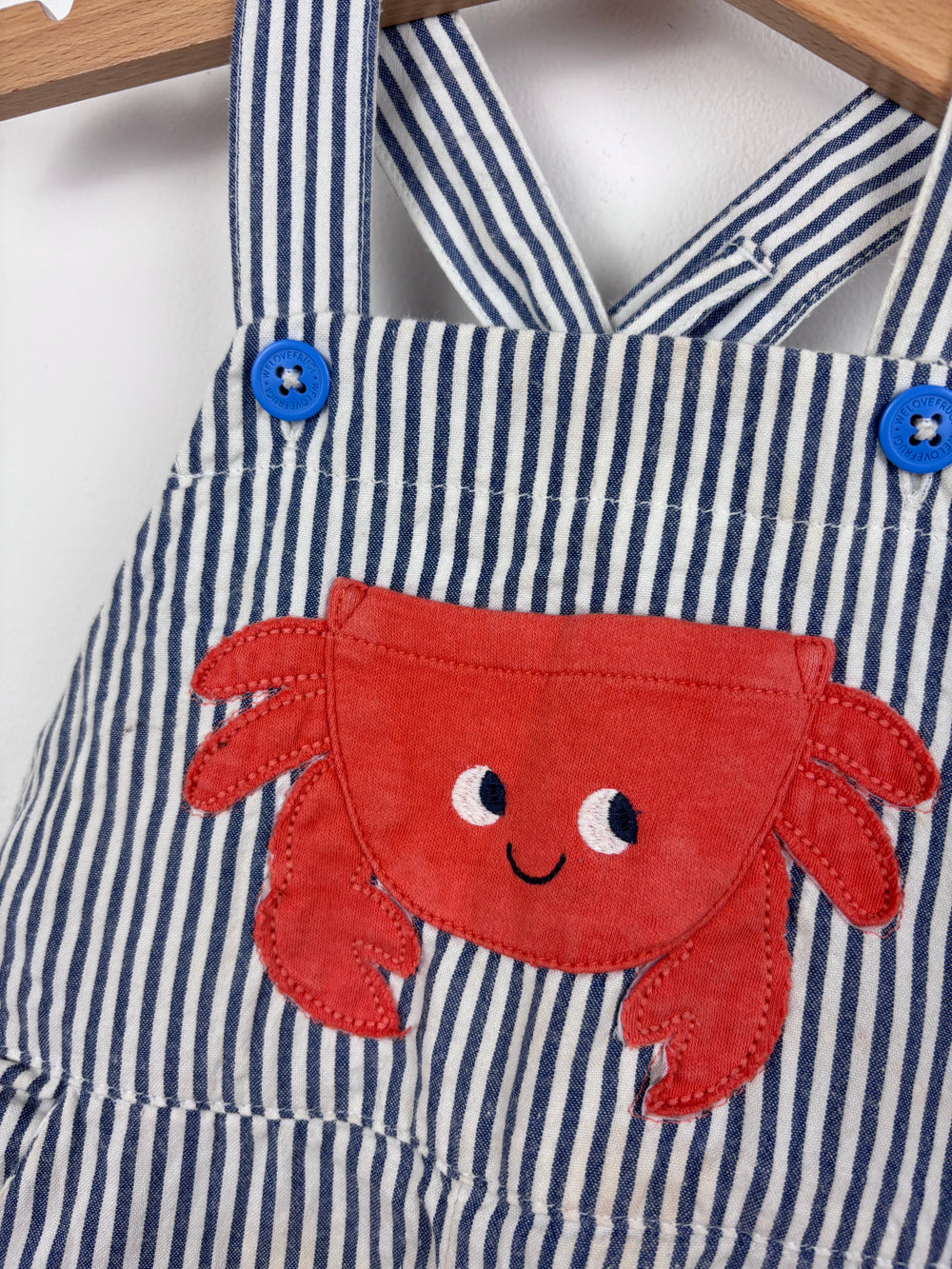 Frugi Stripe Dungarees 18-24 Months-Dungarees-Second Snuggle Preloved