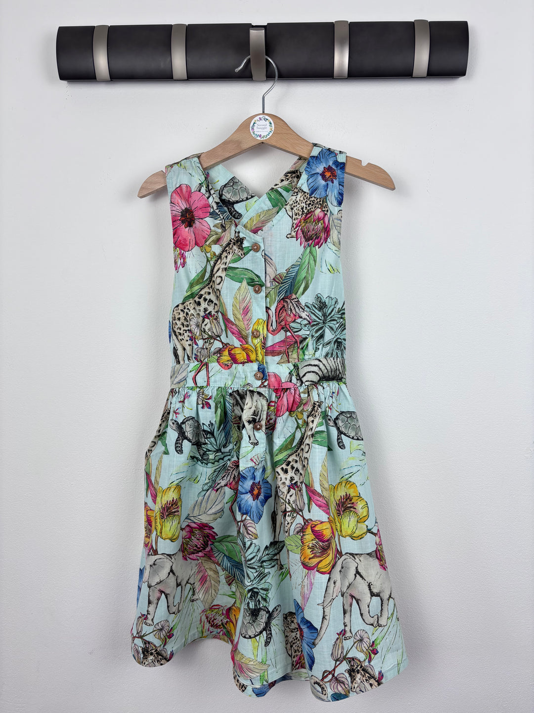 Next Floral Cross Back Dress 6 Years-Dresses-Second Snuggle Preloved