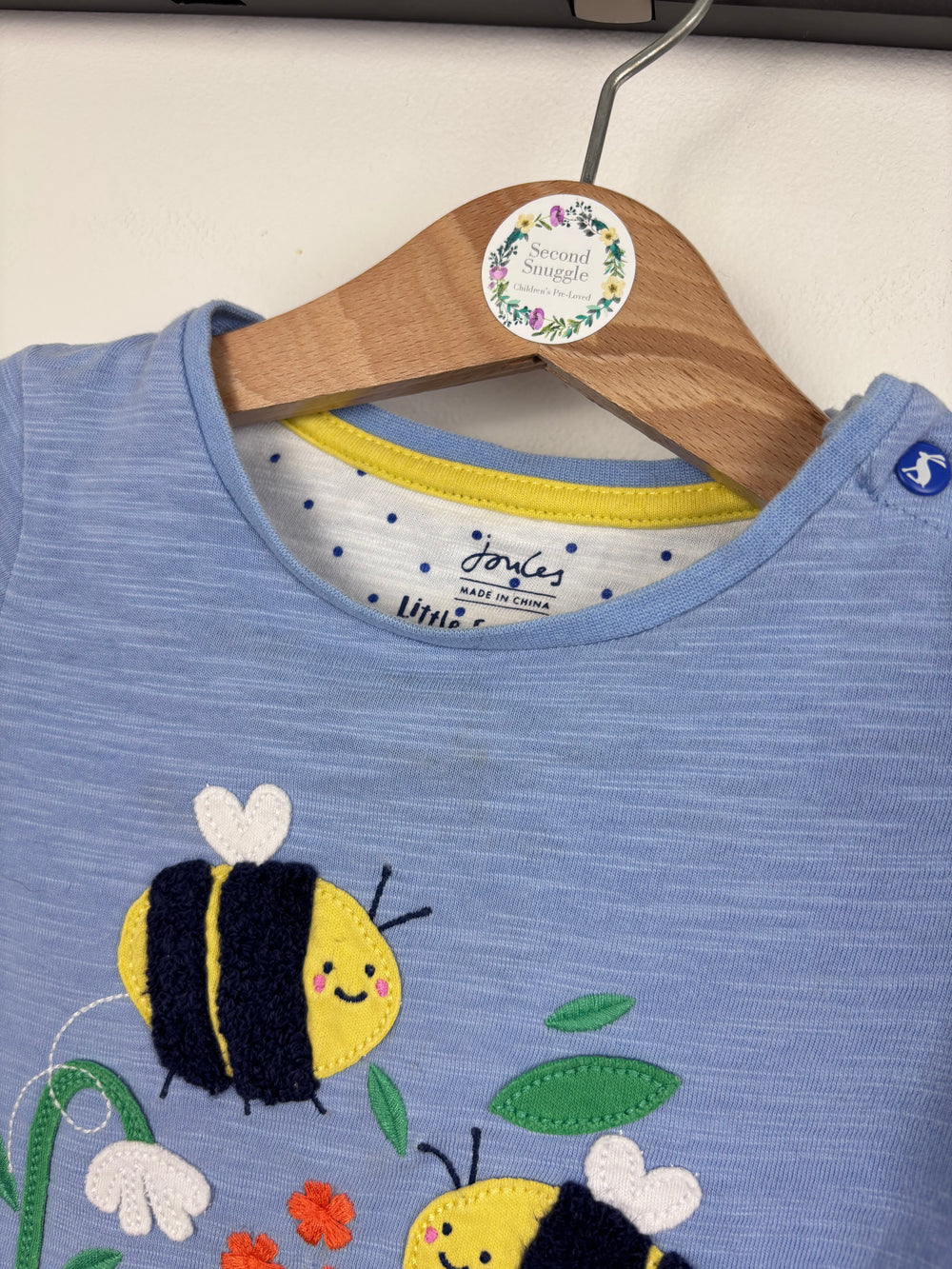 Joules Long Sleeve Bee Top 9-12 Months-Tops-Second Snuggle Preloved
