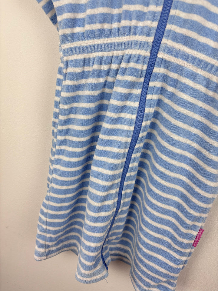 JoJo Maman Bebe Striped Zipped Towel 4-5 Years-Swimming-Second Snuggle Preloved