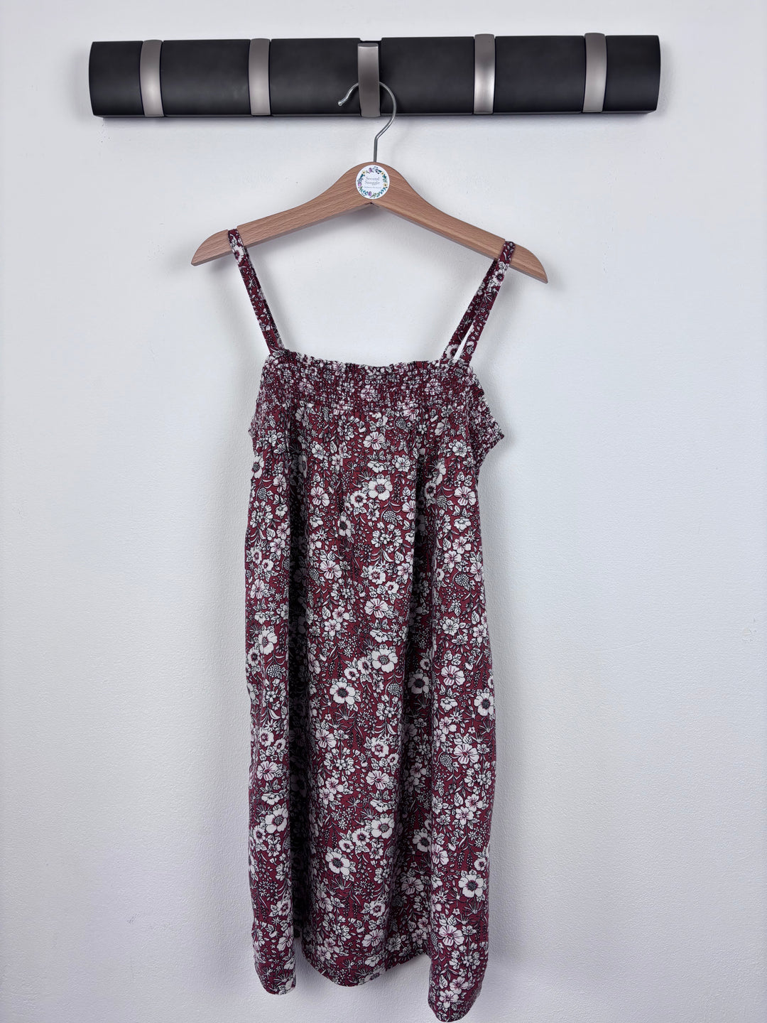 Next Brown Floral Dress 6-7 Years-Dresses-Second Snuggle Preloved