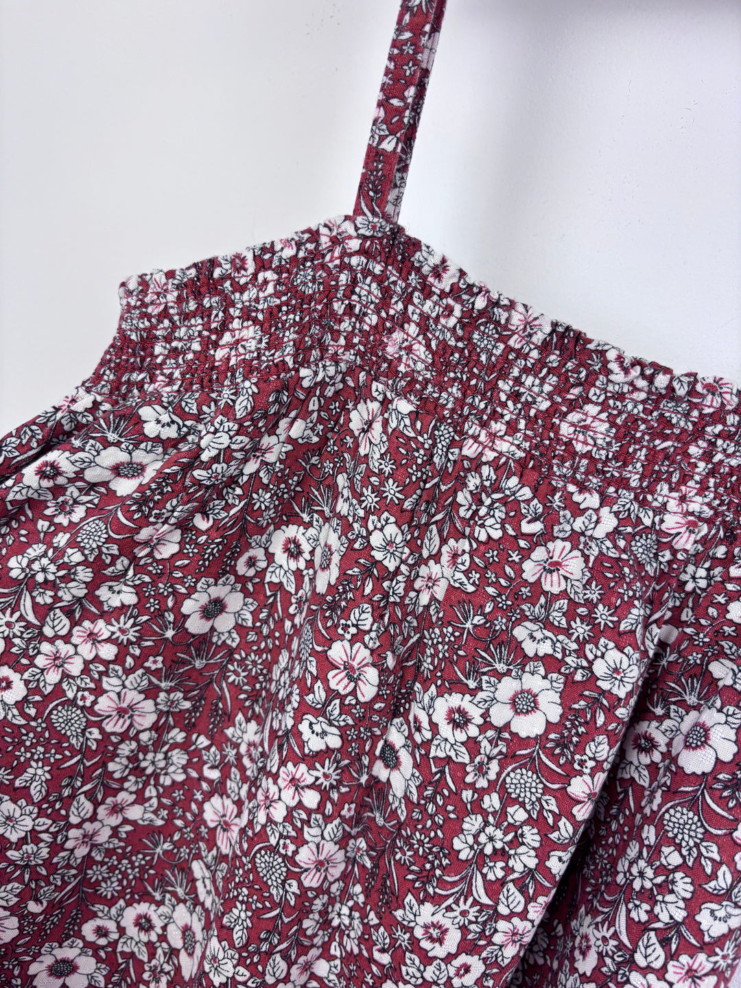 Next Brown Floral Dress 6-7 Years-Dresses-Second Snuggle Preloved