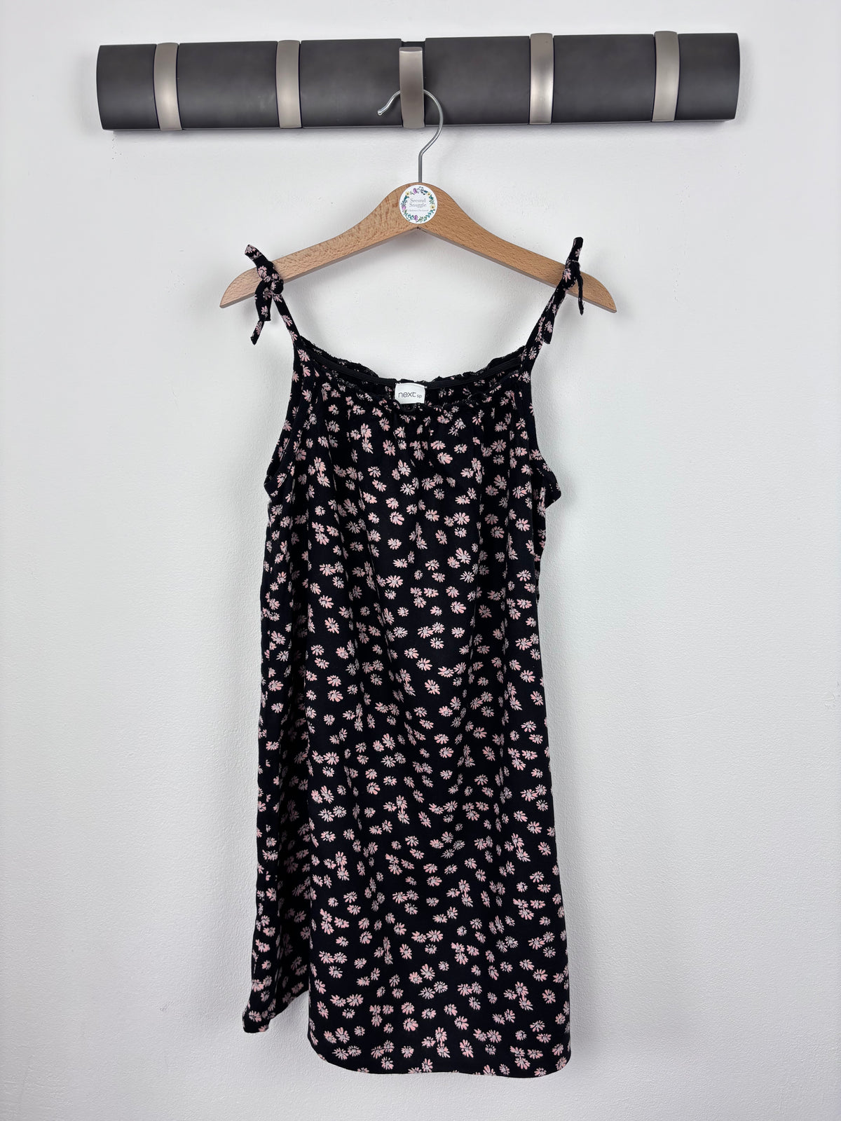 Next Black Floral Dress 7 Years-Dresses-Second Snuggle Preloved