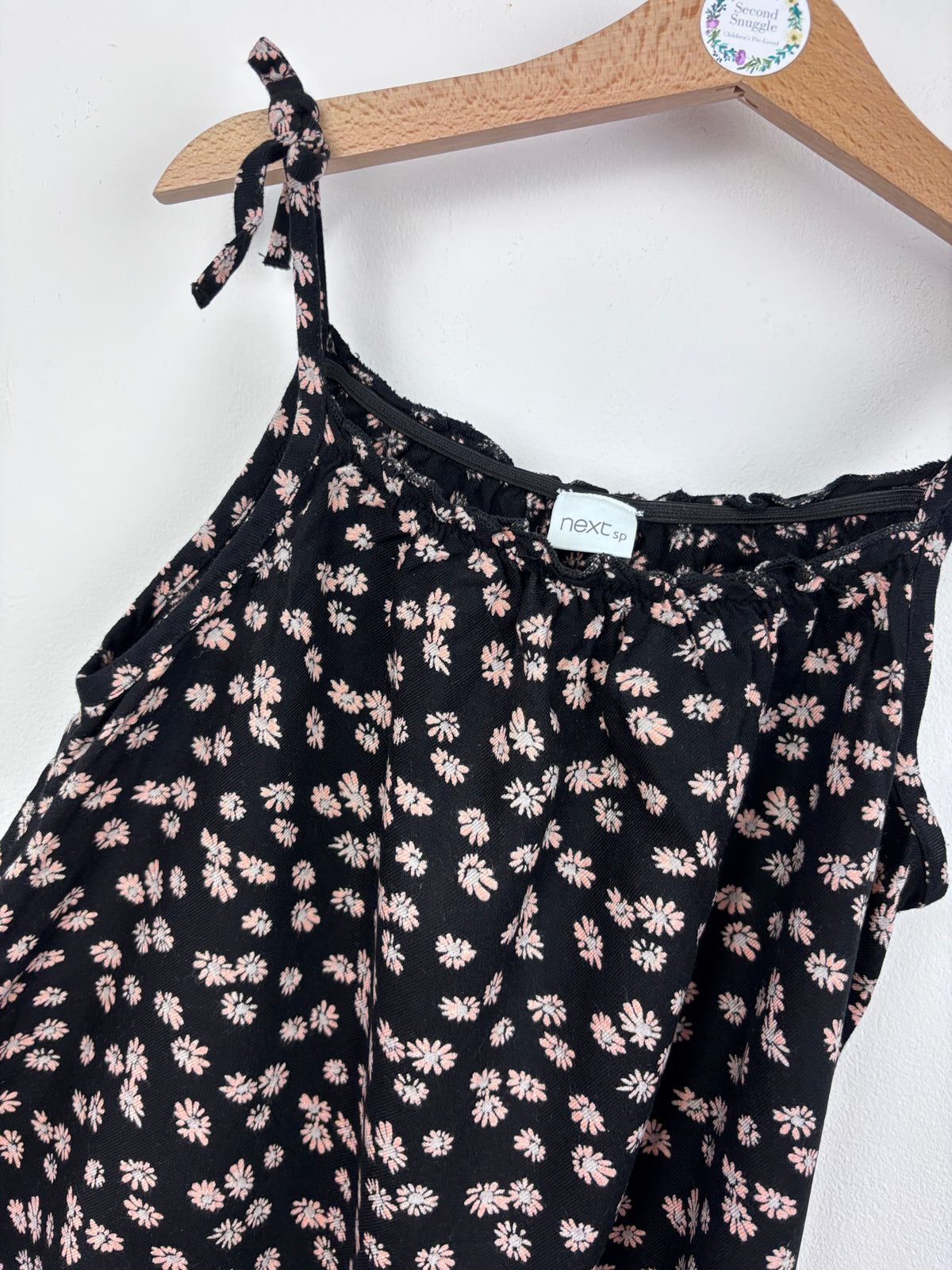 Next Black Floral Dress 7 Years-Dresses-Second Snuggle Preloved
