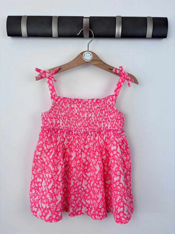 Boden Pink Smocked Summer Top 5-6 Years-Tops-Second Snuggle Preloved