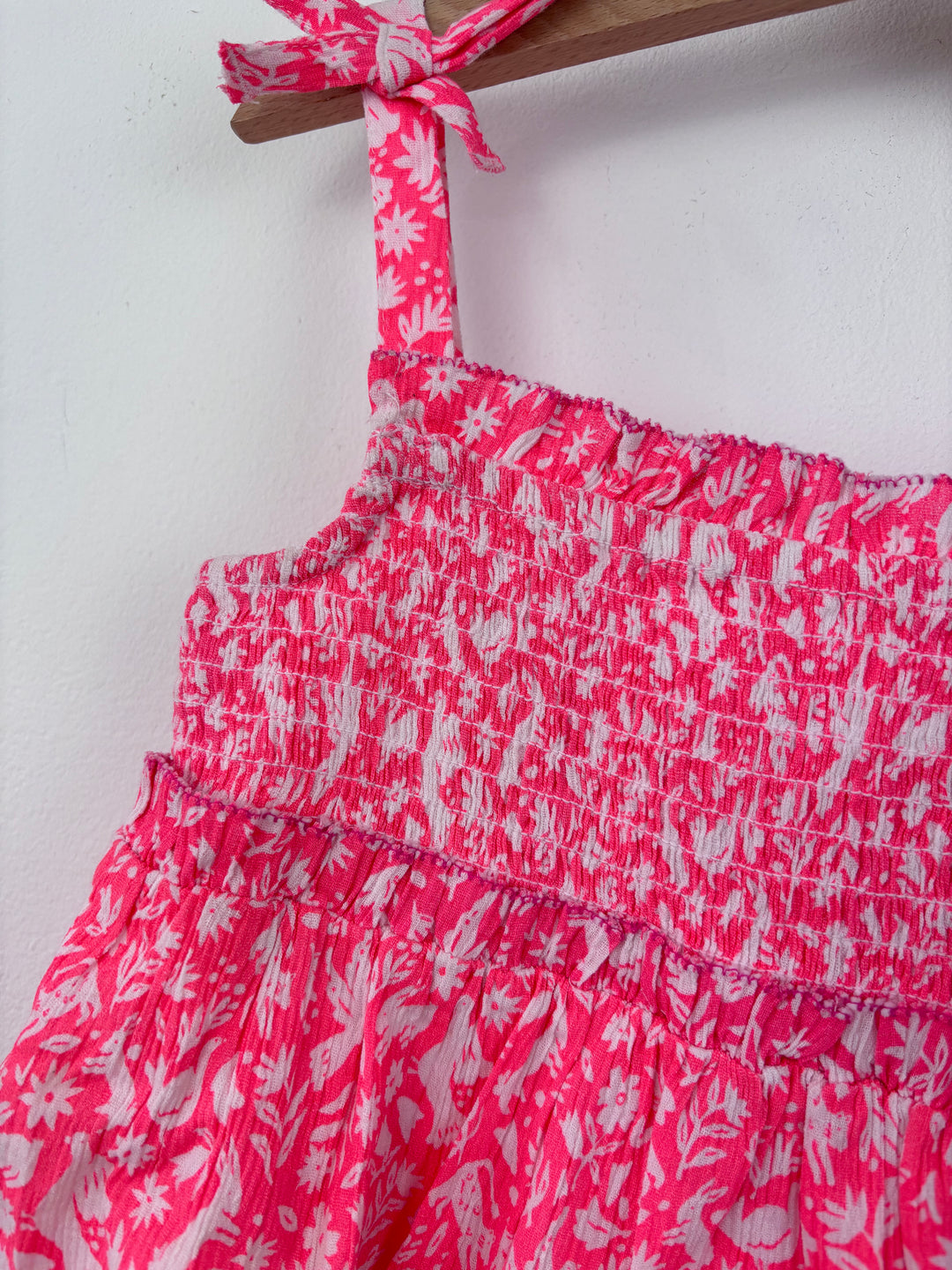 Boden Pink Smocked Summer Top 5-6 Years-Tops-Second Snuggle Preloved
