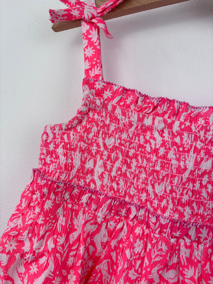 Boden Pink Smocked Summer Top 5-6 Years-Tops-Second Snuggle Preloved