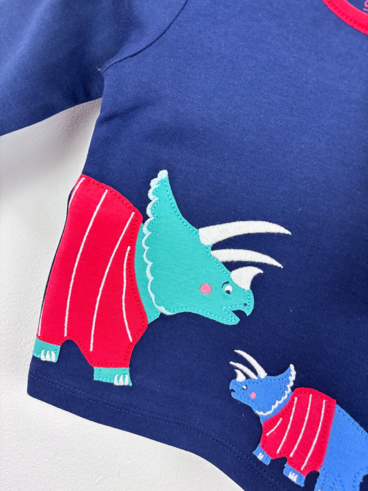Joules Dinosaur Long Sleeve Top 0-3 Months-Tops-Second Snuggle Preloved