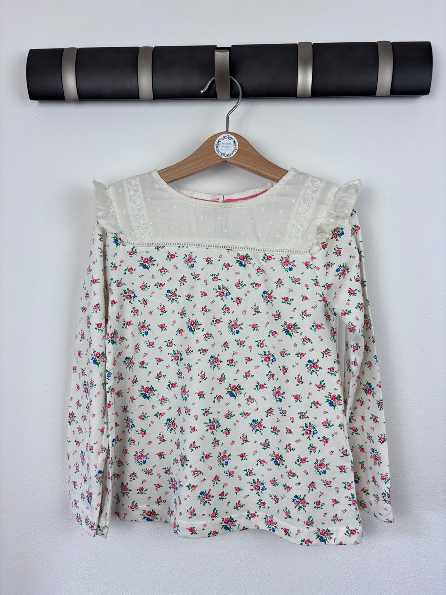 Mini Boden Floral Long Sleeve Top 4-5 Years-Tops-Second Snuggle Preloved