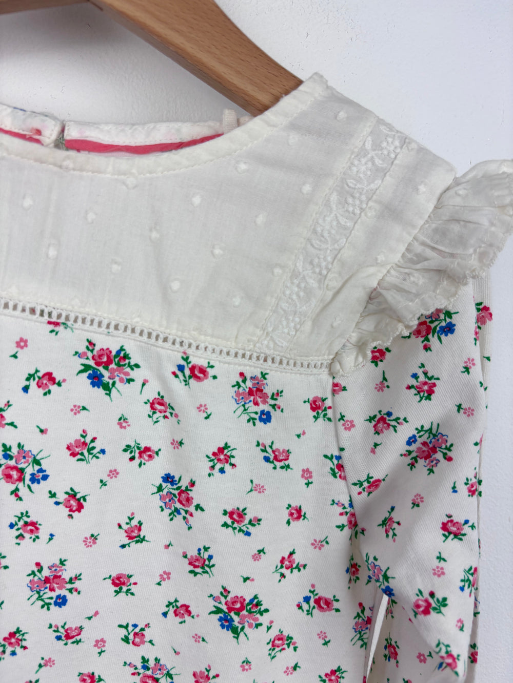 Mini Boden Floral Long Sleeve Top 4-5 Years-Tops-Second Snuggle Preloved