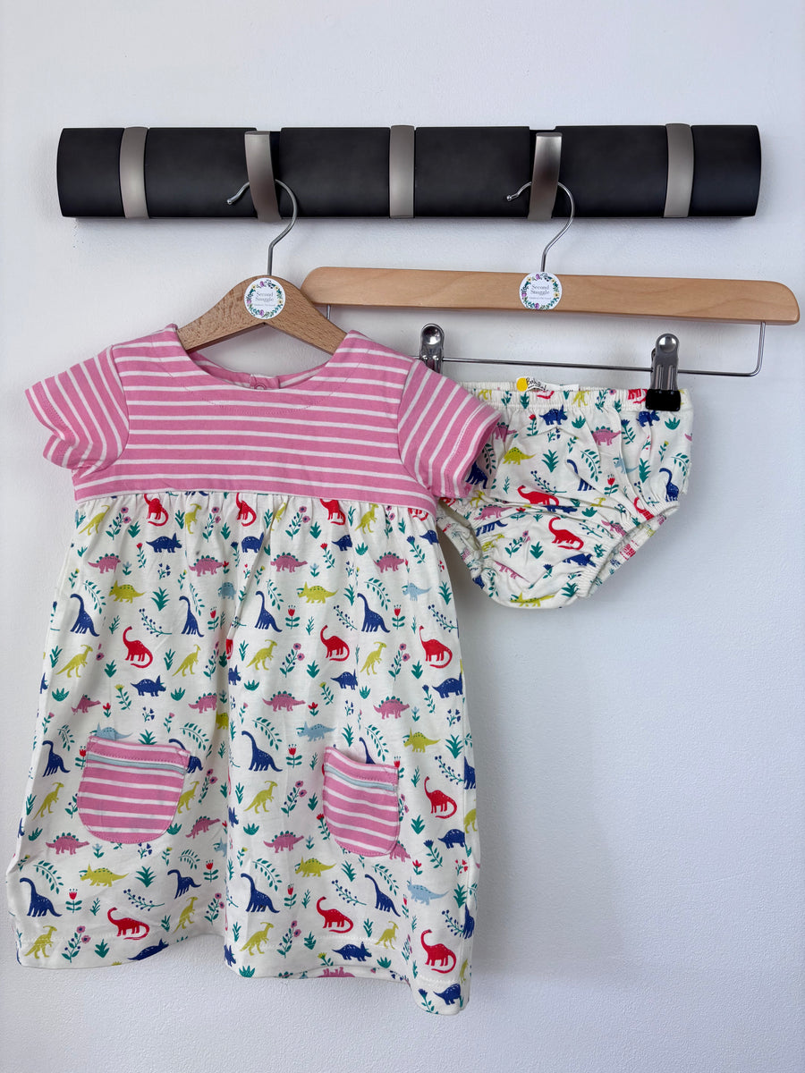 Baby Boden Dinosaur Dress Set 3-6 Months-Dresses-Second Snuggle Preloved