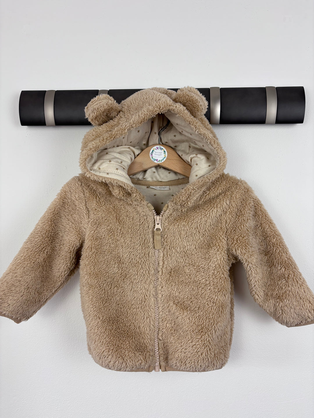Next Fluffy Zip Jacket 6-9 Months-Jackets-Second Snuggle Preloved