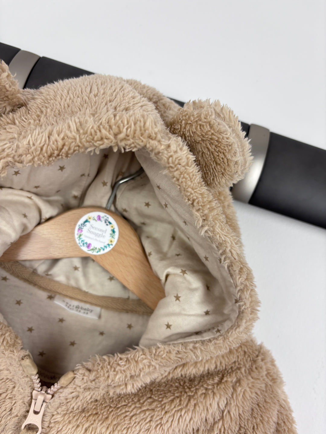 Next Fluffy Zip Jacket 6-9 Months-Jackets-Second Snuggle Preloved