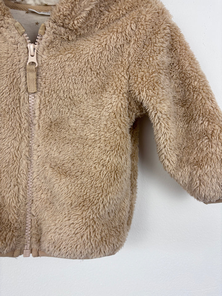 Next Fluffy Zip Jacket 6-9 Months-Jackets-Second Snuggle Preloved